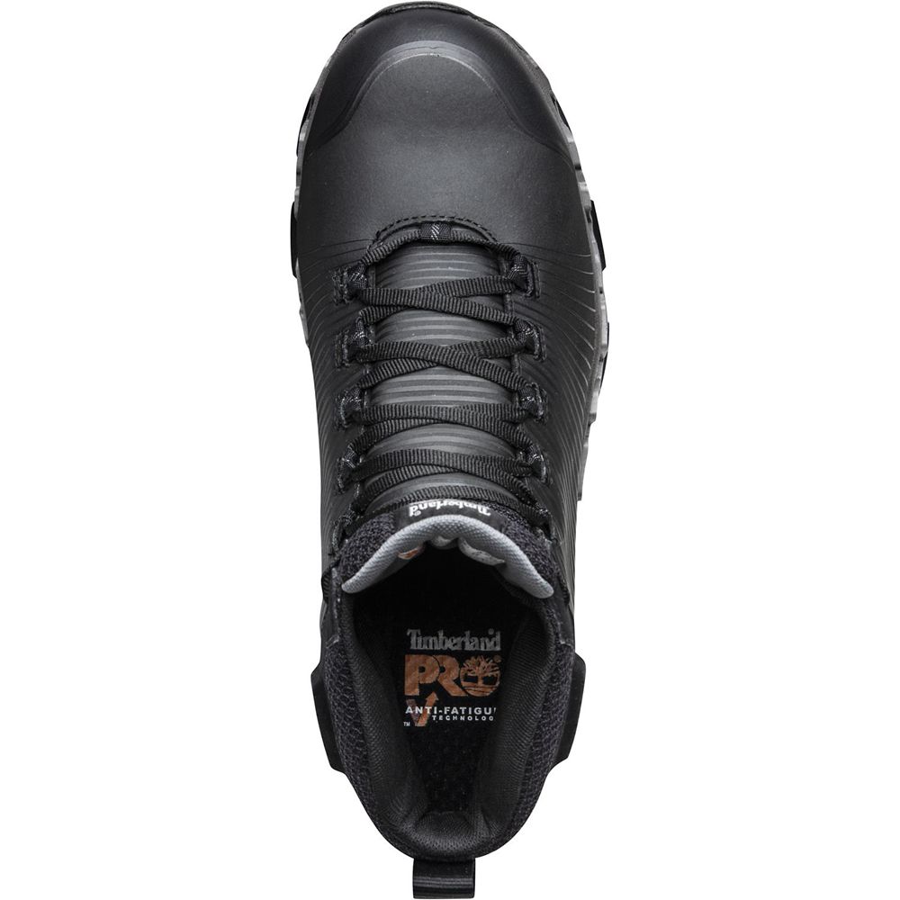 Timberland Pro Μποτακια Ανδρικα Μαυρα - Powertrain Sport Mid Alloy Toe Eh Work Shoes - Greece 125470